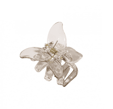 shumee ECARLA Sponka za lase z metuljčkom, prozorna, XL 5,5 cm SP247