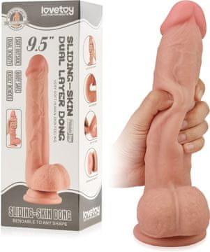 shumee VELIK DILDO Z DRSNO KOŽO IN PREMIČNIM JEDROM, SUPER REALISTIČEN PENIS NA PRISESKU - 78646171