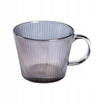 shumee ECARLA velika skodelica z žlebiči 380 ml Grafit SZK177