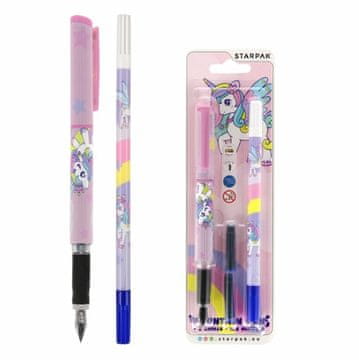 shumee Nalivno pero STARPAK Unicorn s kartušami in radirko