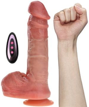 shumee Mega VELIKI VIBRATOR - Z DRSNIM GIBANJEM GOR-DOL - OGREVANJE 42°C - DALJINSKI UPRAVLJALNIK - 65981289