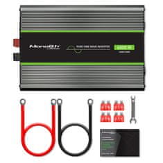Qoltec Monolith pretvornik napetosti | 2000 W | 4000 W | 24 V do 230 V | Pure Sinus