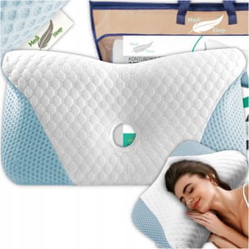 shumee VELIKA ORTOPEDSKA VZGLAVINA ZA SPANJE NA BOKU, KONFIGURIRAN SPOMIN