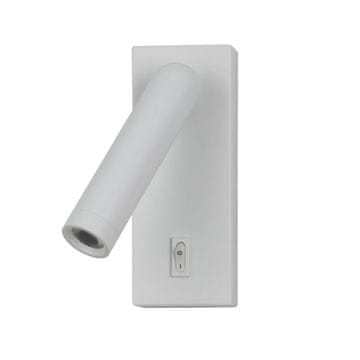 shumee 25W LED stenska svetilka s reflektorjem in stikalom NOVA WL463761WH Italux