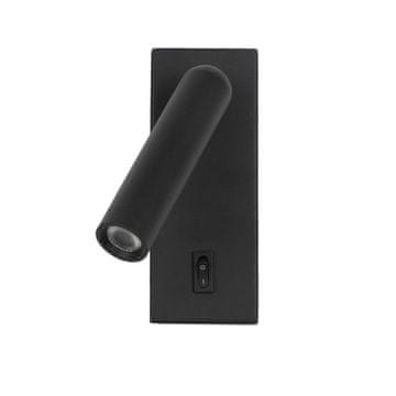 shumee 25W LED stenska svetilka s reflektorjem in stikalom NOVA WL463761BK Italux