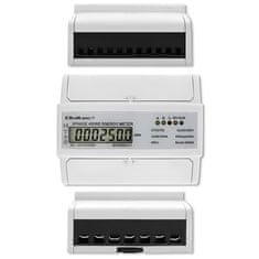 Qoltec Trifazni dvosmerni elektronski števec | Števec energije za DIN letev | 400 V | 100 A | LCD | 4P