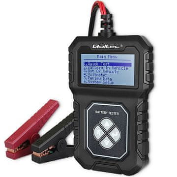 shumee Qoltec digitalni tester akumulatorjev z LCD-jem | Meni za poliranje | 12V | AGM | GEL | STD | 30–220AH