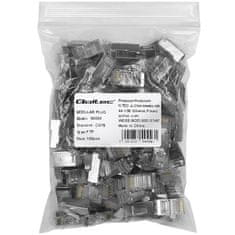 shumee Modularni konektor Qoltec RJ45 | CAT6 | FTP | Pozlačeni kontakti | 100 kosov