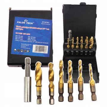 shumee Svedri za navoj HSS M3-M10 z vpenjalno glavo 1/4” 7 kosov.