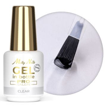 shumee Molly Nails Pro Salon Clear HEMADiHEMA Free 15g gel v steklenički s čopičem
