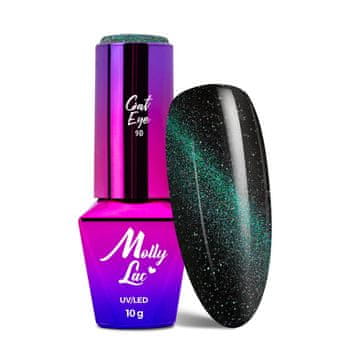 MollyLac Magnetni hibridni lak za nohte z učinkom mačjega očesa Cat Eye Flashing Magic MollyLac 10g št. 154