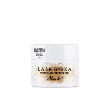 MollyLac Porcelanski bleščeči gel Laskovska umazano roza 15g gel za oblikovanje nohtov