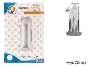 shumee FOLIJA BALONI ŠTEVILKA FOLIJA BALON ŠTEVILKA 1 80 CM