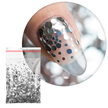 shumee Barvita okrasitev za nohte PopUp s pegami, konfeti, kapljicami, pikami, krogi, Princess Nails št. 2 20 g