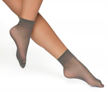 shumee Nogavice brez pritiska 15 DEN Lycra 2 PACK grafitne MORAJ