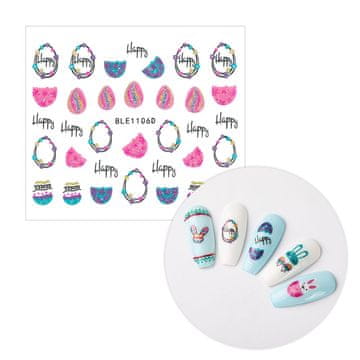 shumee 3D nalepke za nohte, samolepilne, bleščeče, velikonočne, BLE 1106D