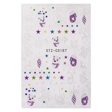 shumee Tanke samolepilne nalepke za nohte za božične nohte STZCS187