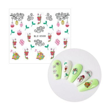 shumee 3D nalepke za nohte, samolepilne, bleščeče, velikonočne, BLE 1050D