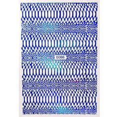 Allepaznokcie Nalepke za nohte tanke, samolepilne, opalescentne, kačja koža, Snake Skin B066 modre