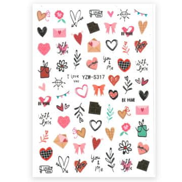 Allepaznokcie Samolepilne nalepke za nohte za Valentinovo YZWS317
