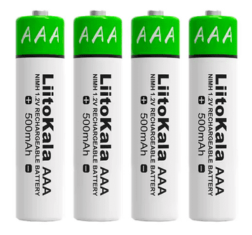 shumee Polnilne baterije LiitoKala AAA R3 1.2V 500mAh Ni-MH baterije 4 kos.