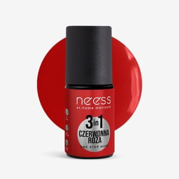 Neess NEESS One Step Mani 3-v-1 hibridni lak za nohte Red Rose 4 ml