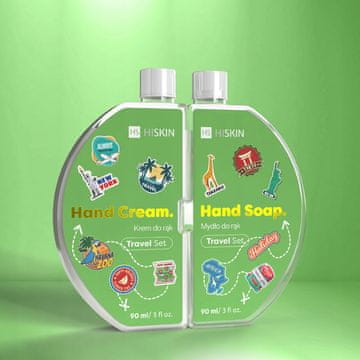 shumee HISKIN Puzle Travel potovalni set za roke [milo + krema za roke] 2x90ml
