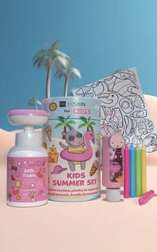 shumee HISKIN Otroški poletni komplet za kopel + pobarvanke z barvicami roza