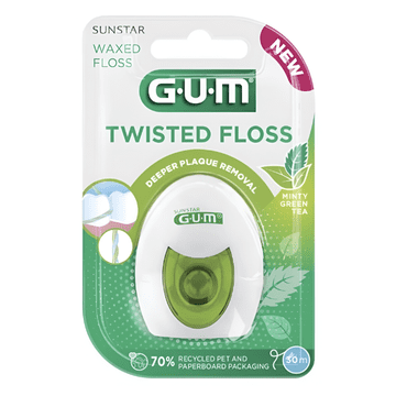 shumee Zobna nitka Gum Twisted Floss 30 m, voskana zobna nitka