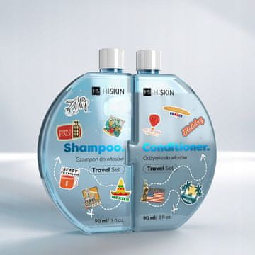 shumee HISKIN Puzle Travel potovalni set za lase [šampon + balzam za lase] 2x90ml