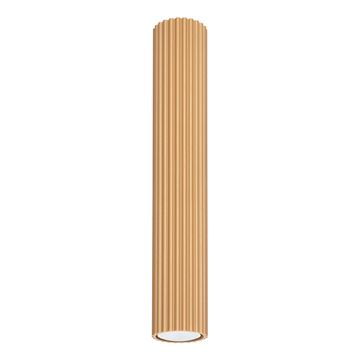 SOLLUX lighting Moderna okrogla stropna svetilka z žlebljenim vzorcem, cev 40 cm, za kuhinjo, predsobo, 1xGU10 10W KARBON Sollux Lighting
