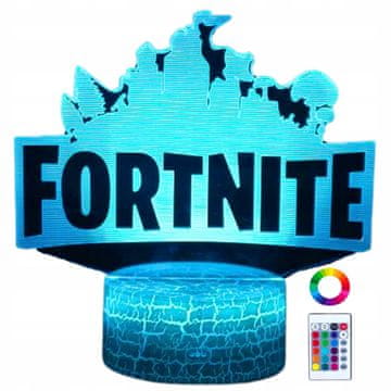 shumee Fortnite Battle Royale LED 3D nočna lučka za otroke + daljinski upravljalnik