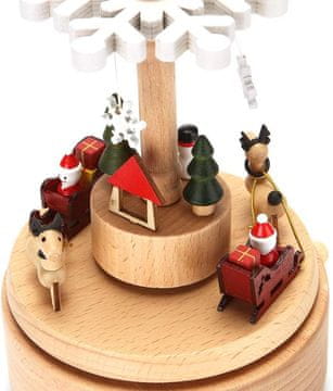 shumee Lesena glasbena skrinjica na navijanje za božično okrasno igračo