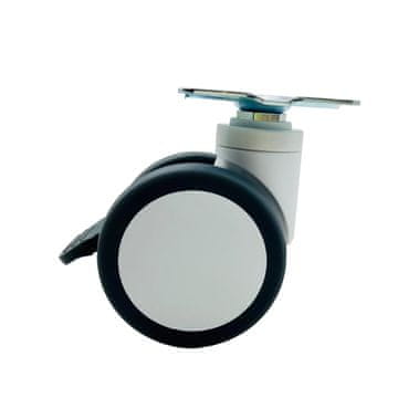 shumee Vrtljivo pohištveni kolesce z zavoro za montažo s ploščo, premer 75 mm