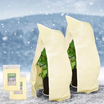 shumee Prevleka za kapuco z zadrgo za zaščito rastlin 80x100cm 80g 2 kosa