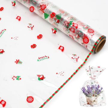 shumee Celofanska folija za božično zavijanje daril 40 cm x 30 m