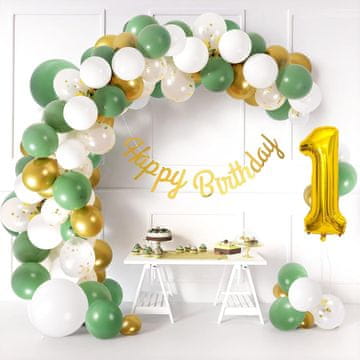 shumee Večbarvni lateks baloni za rojstni dan za 1. rojstni dan z napisom