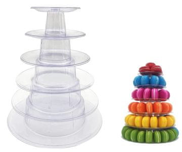 shumee Stojalo za makrone, 6-nadstropni večnadstropni stoječi stolp