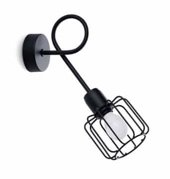 shumee Stenska svetilka Sollux BELUCI industrijska črna SL.1117