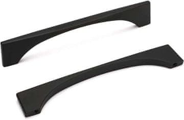 shumee Ročaji za omarice s predalniki 160 mm Komplet 6 kosov Barva Črna