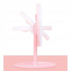 shumee ECARLA Preprosto roza stoječe kozmetično ogledalo L4R