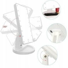 shumee ECARLA Preprosto roza stoječe kozmetično ogledalo L4R