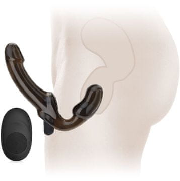 shumee SAMONOSILNI VIBRIRAJOČI DILDO Z ANALNIM ČEPOM - 10 FUNKCIJ Z DALJINSKIM UPRAVLJALNIKOM - 75056687