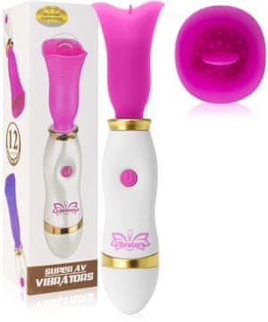 shumee DISKRETEN MASTURBATOR ZA KLITORIS S SESAČNIM MASAŽERJEM Z VIBRATORJEM TULIPAN ZA JEZIK - 76952712