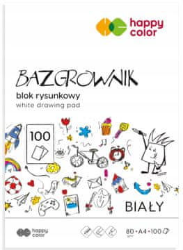 shumee Blok za risanje Happy Color Scribble A4 100 listov 80g
