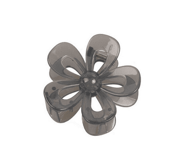 shumee Sponka za lase ECARLA z rožico, prozorno siva SP246SZ