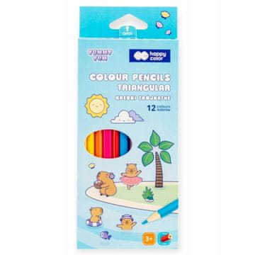 shumee Yummy Yum lesene trikotne šolske barvice 12 barv CAPYBARA