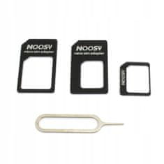 shumee 3-v-1 adapter za NANO SIM / MICRO SIM kartico, črne barve