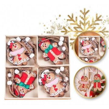 shumee Leseni obeski za božično drevo ECARLA 12 kosov Medenjaki BSN47