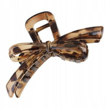 shumee ECARLA Sponka za lase z pentljo 11,5 cm leopardji vzorec SP361